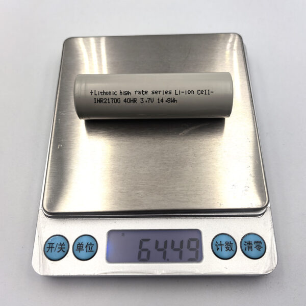 Super cost-effective Continuous discharge at 70A 21700 battery -Lithonic INR21700 40HR - Image 2