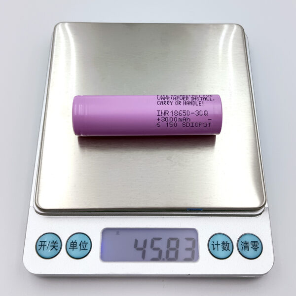 Samsung INR18650 30Q Weight