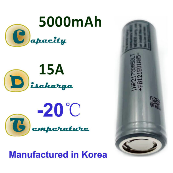 LG INR21700 M50LT Li-ion Cell - Image 5