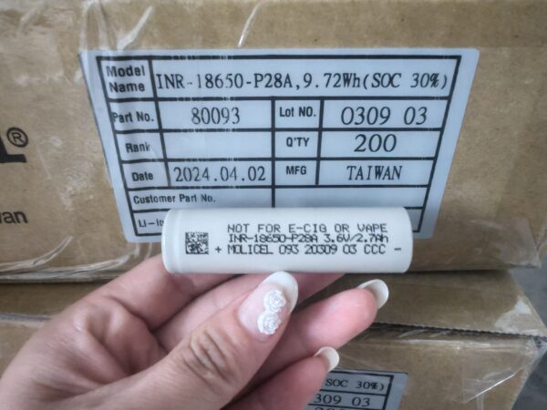 Molicel INR21700-P28A High-Rate Li-ion Cell - Image 6