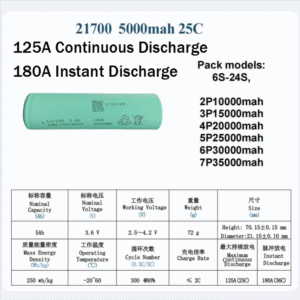 50PL battery packs datasheet