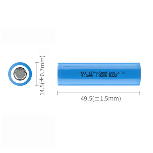 DLG LFP14500 600mAh Battery