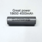 Great Power INR18650-4000D-3C cylindrical lithium-ion cell with 4000mAh capacity and 3C discharge rate.