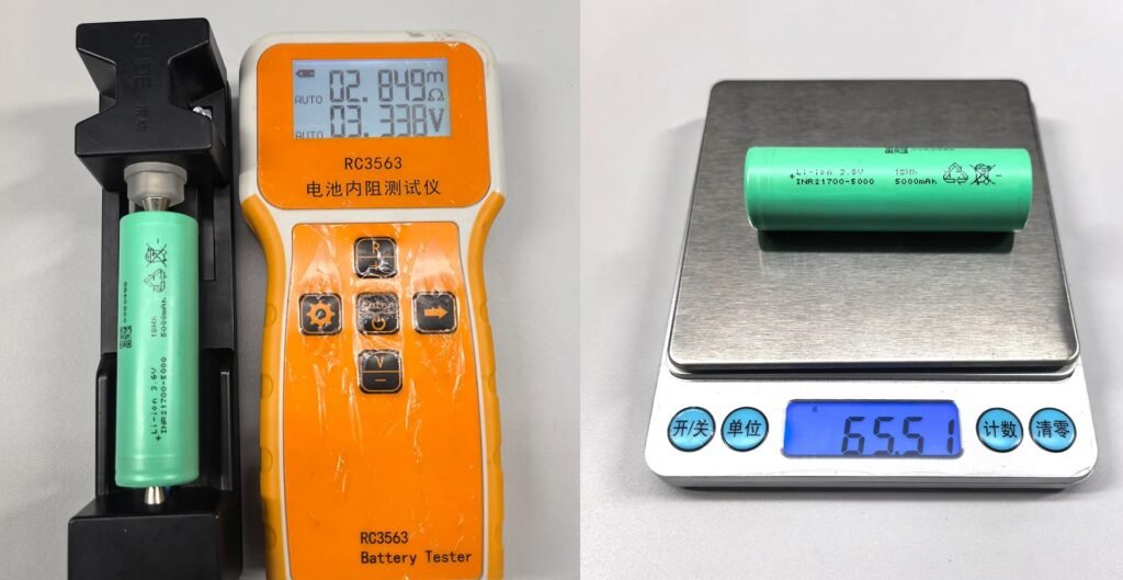 EVE INR21700 50PL internal resistence and weight