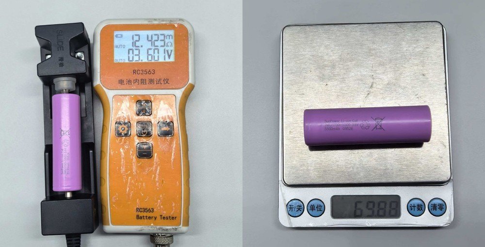 21700 5500mAh Battery Internal Resistance and Weight