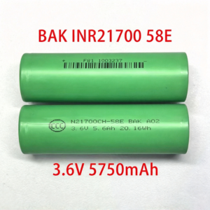 BAK N21700CH-58E 21700 battery 5750mAh 3.6V lithium-ion cell